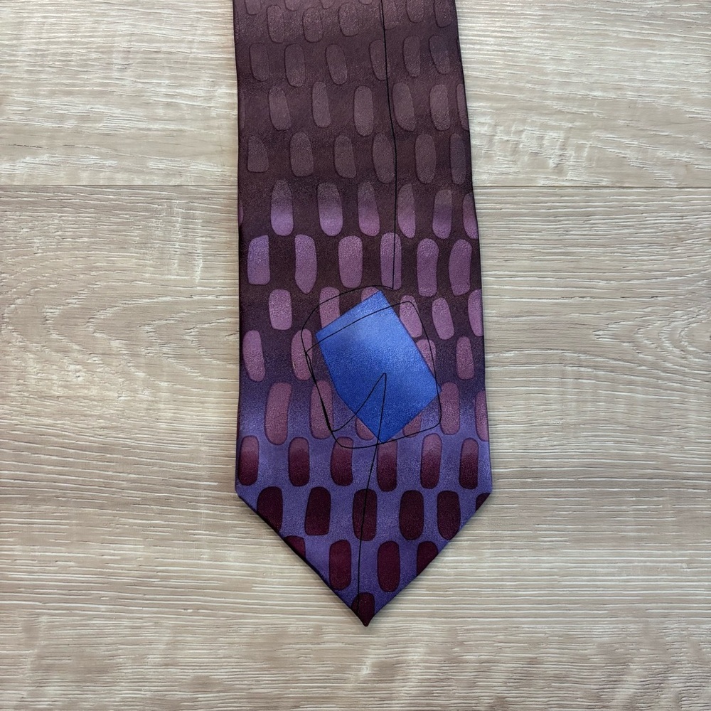 Jerry Garcia Collection 35 Silk Necktie Lavender Blue Geometric Abstract Art Tie